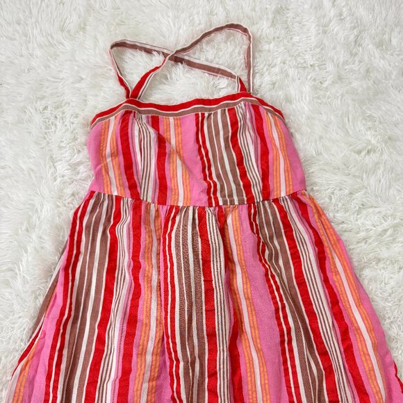 NWT LOFT Petite Striped Cross Back Maxi Dress - Picture 4 of 6